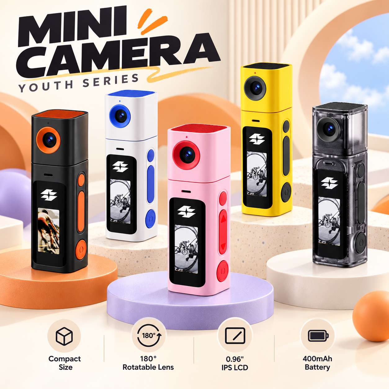 2K Mini Lipstick Keychain Camera | Portable Thumb Digital Camera for Teens & Outdoor Use